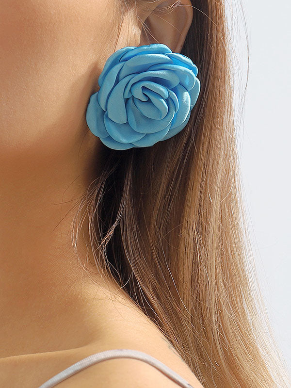 Three-Dimensional Flower Earrings Accessories