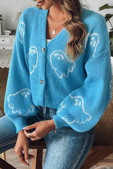 Stylish Loose Casual Cartoon Jacquard Jacket