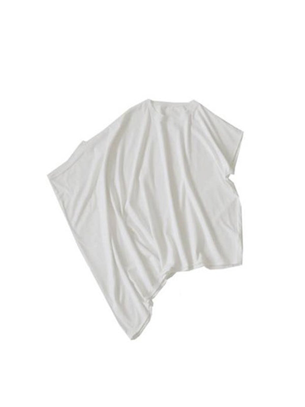 Batwing Sleeves Half Sleeves Solid Color Round-Neck T-Shirts Tops