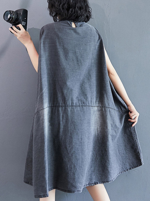 Original Split-Joint With Pocket Denim Dress