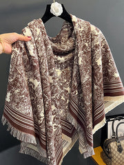 Fringed Keep Warm Printed Shawl&Scarf