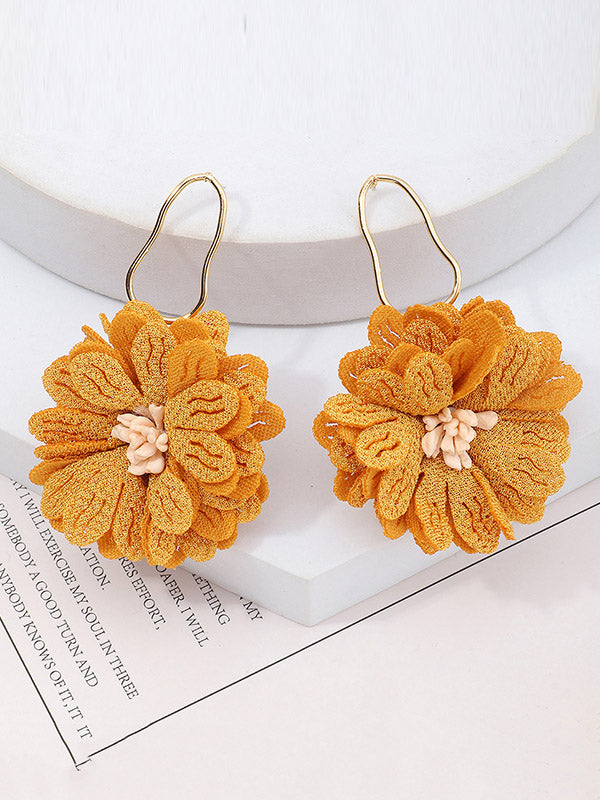 Flower Shape Drop Earrings