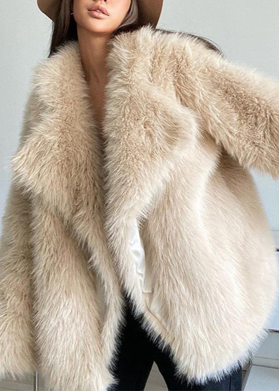 LuxeFox Suit Collar Fur Coat