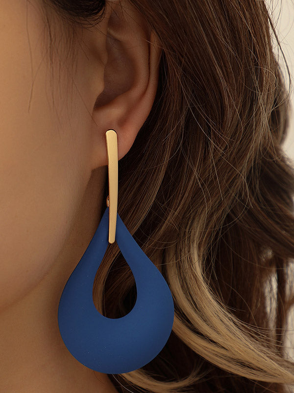 Geometric Hollow Drop Earrings