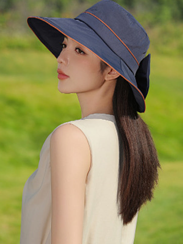 Bowknot Split-Joint Fisherman Hat Sun Hat