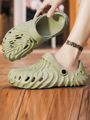 Hollow Round-Toe Crocs Slippers