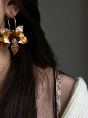 Flower Shape Drop Earrings