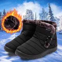 Men's Waterproof Warm Cotton Zipper Boots Snow Ankle Women's Boots (HOT SALE !!!-60% OFF)