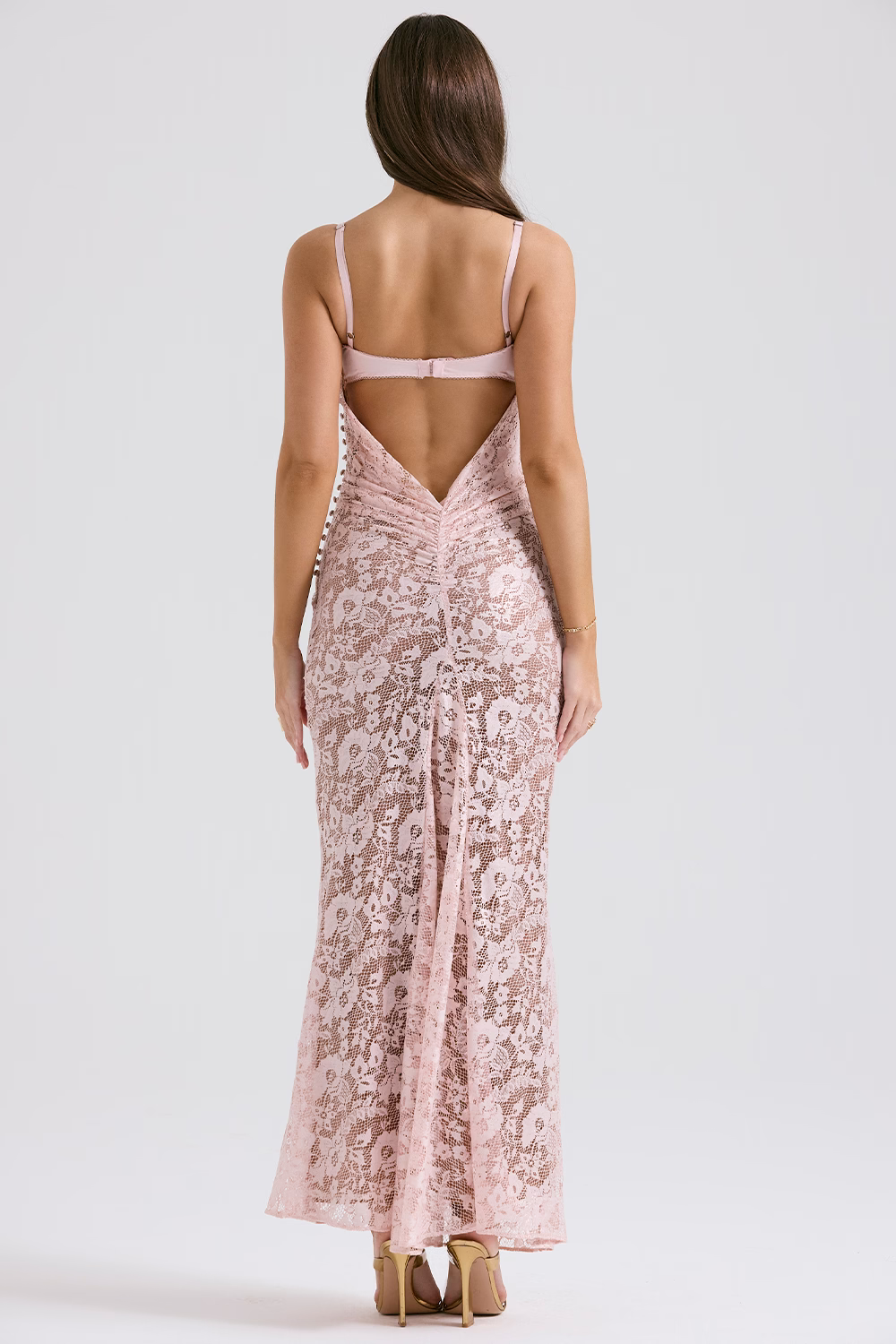 Sofia Lace Backless Maxi Dress