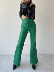 Flared Pants Bandage Solid Color Pants Trousers