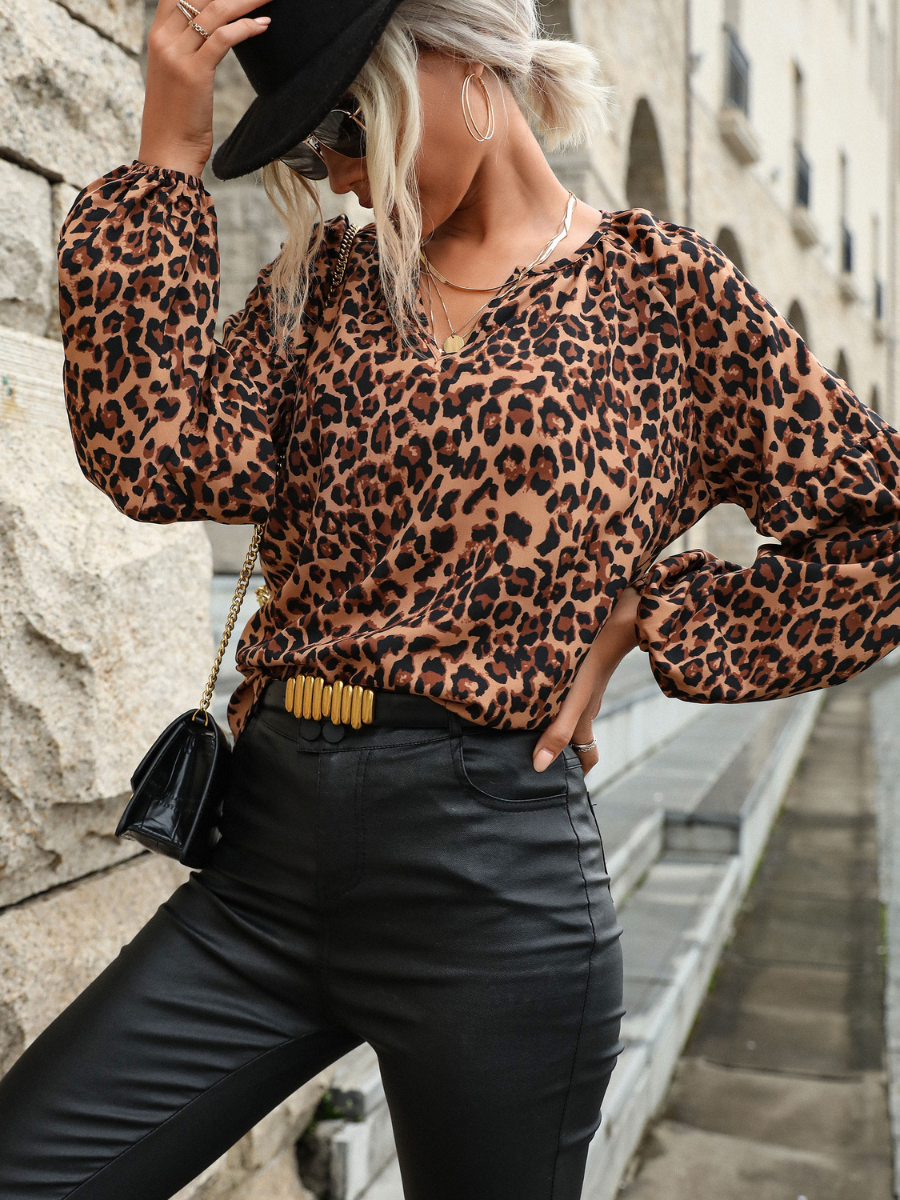 RATTEN SHIRT TOP - ANIMAL PRINT