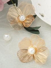 Contrast Color Flower Shape Earrings Accessories