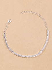 Simple Shiny Rhinestone Footchain