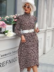 FALL HAS SPRUNG MAXI DRESS - BROWN