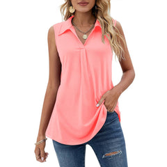 Summer Tank Tops Cute Polo Shirts Sleeveless