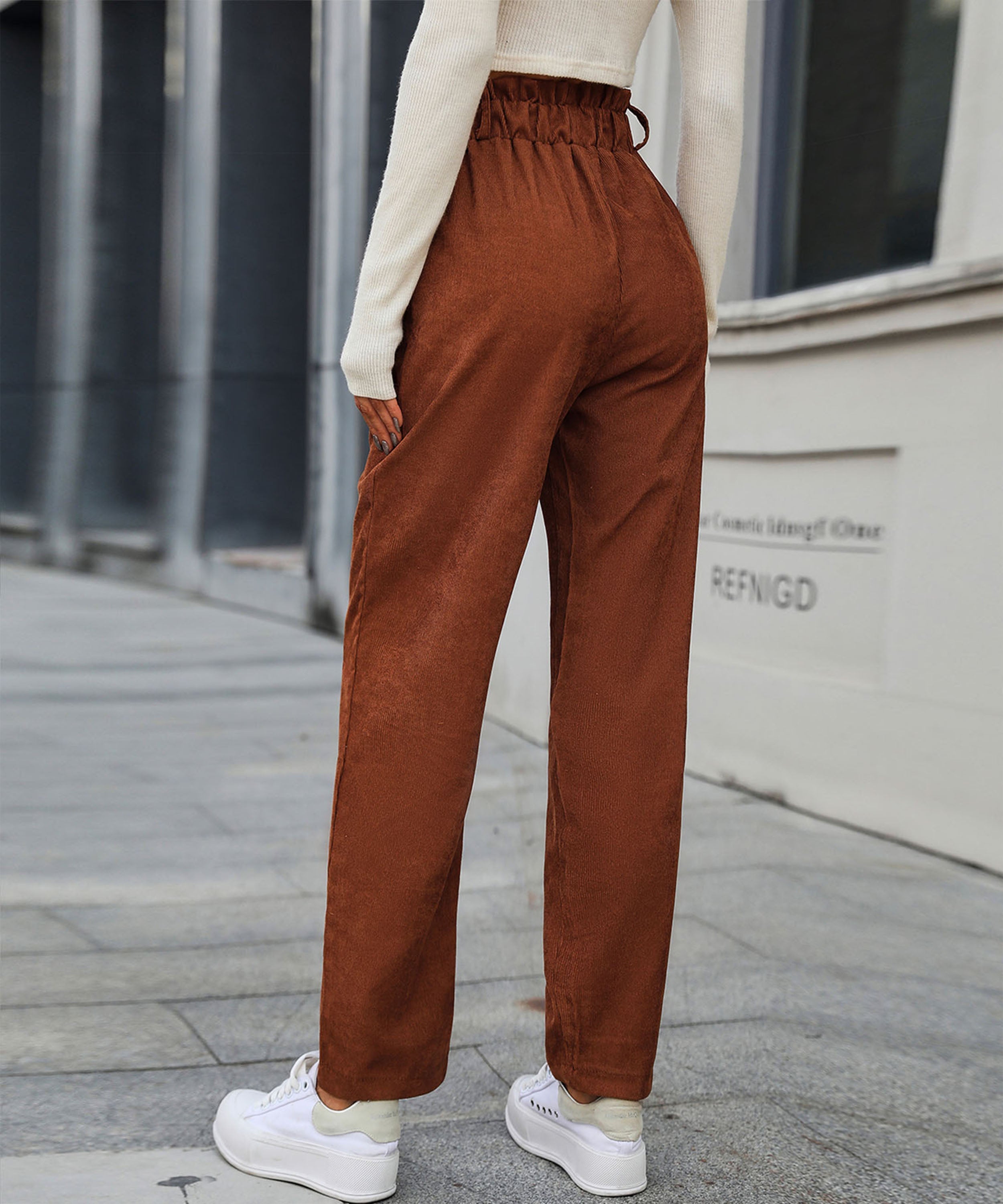 CHILL OUT DAYS POCKETED CORDUROY PANTS - CARAMEL