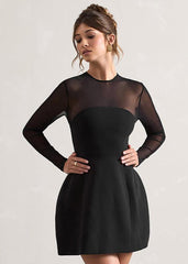 Elegant Mesh Patchwork A-Line Dress