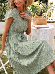 BINA DRESS - TEA GREEN