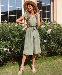 BINA DRESS - TEA GREEN