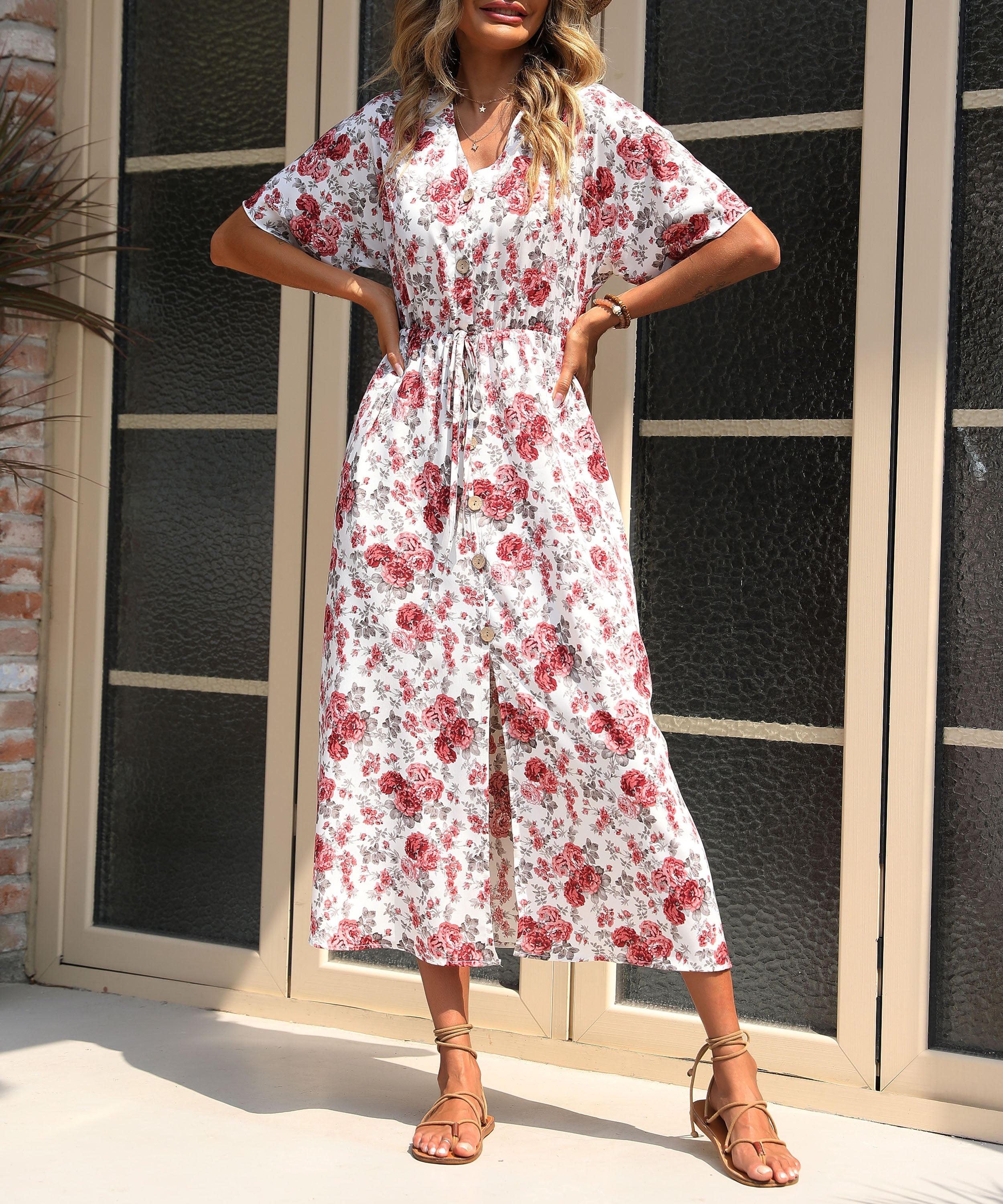 FENDEXE MAXI DRESS - BLUSH FLORAL