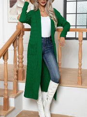 Long Sleeves Loose Solid Color Split-Joint Cardigan Coats