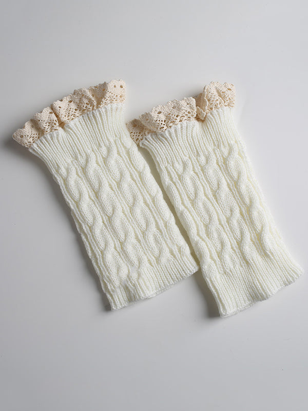 Original Creation Keep Warm Hollow Jacquard Leg Warmers Accessories