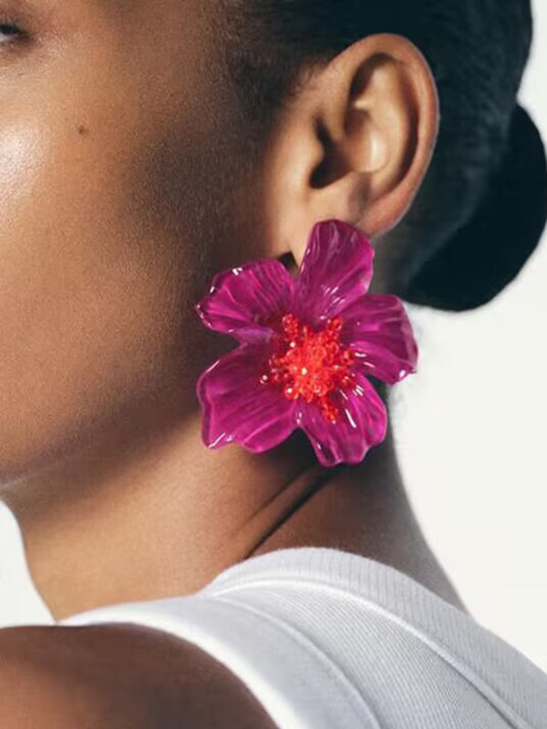 Flower Shape Earrings Accessories