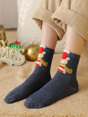 Cartoon Printed Contrast Color Keep Warm Socks Accessories