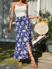 BLUEY MAXI SKIRT - BLUE PRINT