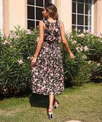 NICOLENE MAXI DRESS - BLACK PRINT