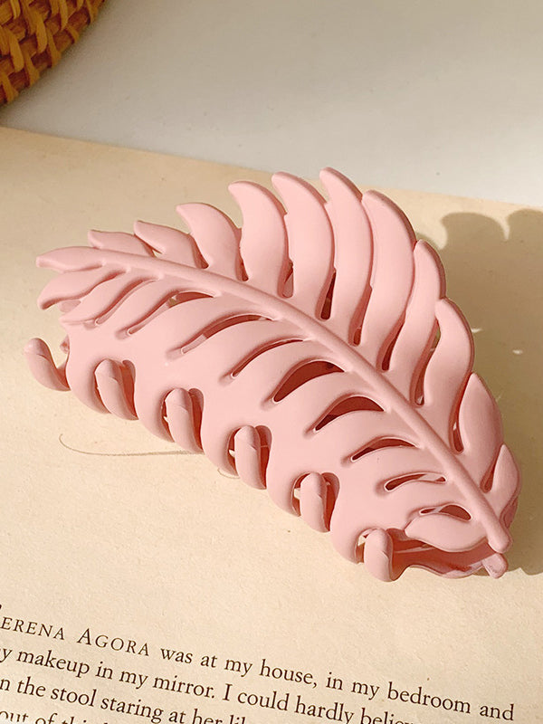 Hollow Leaves Shape Solid Color Hair Clips