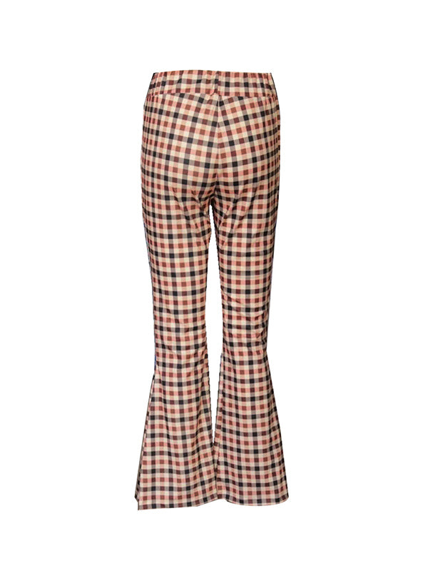 Flared Pants Plaid Pants Trousers