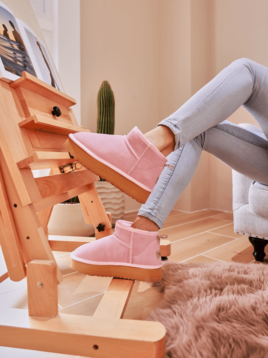 Smaibulun Ugg | Ultra Mini Platform Low Ankle Boot - Pink