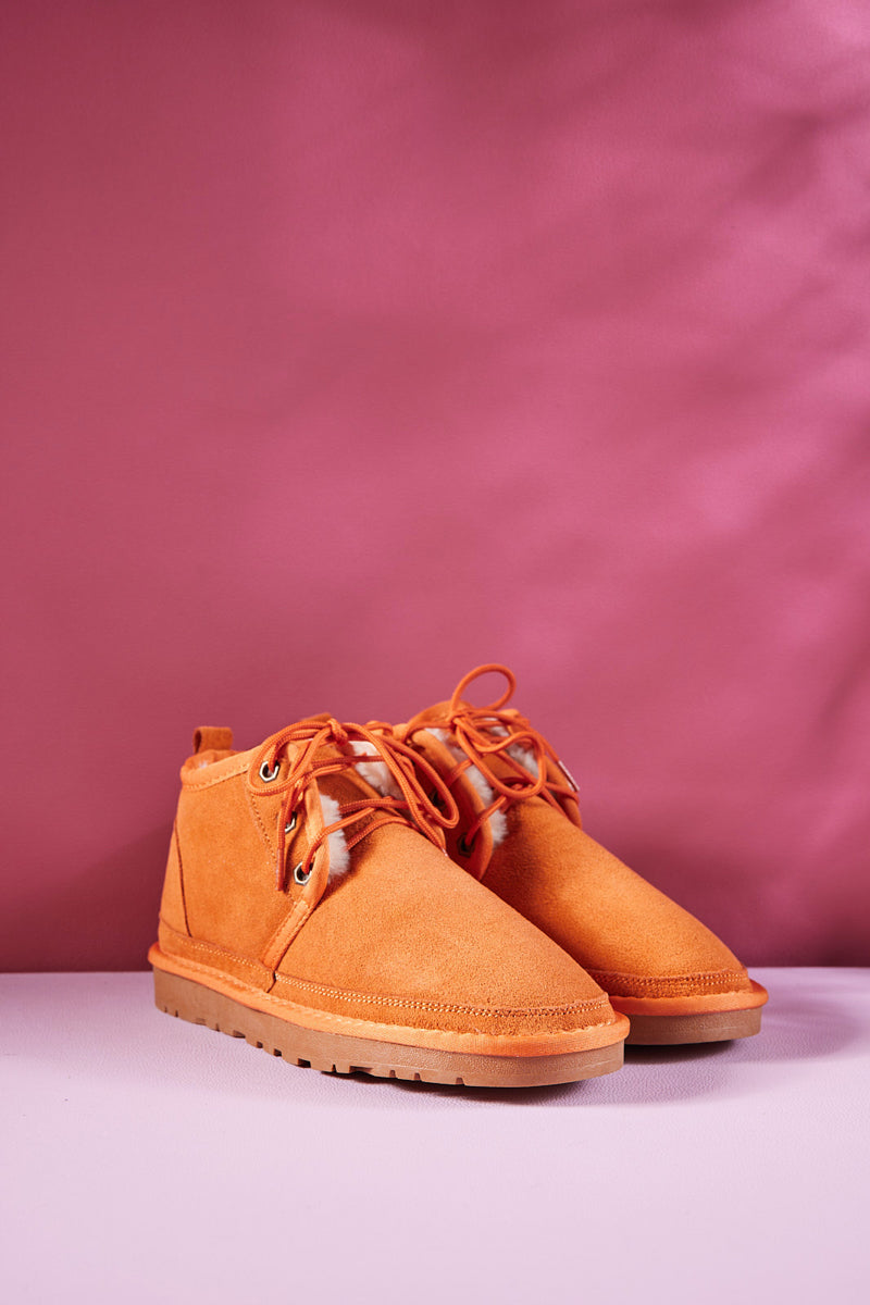 Smaibulun Ugg | Bellman Wool Lined Lace-Up Boots - Orange