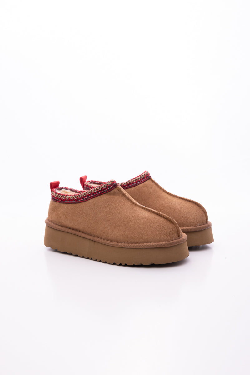 Smaibulun Ugg | Tazzy Mini Platform Low Ankle Slippers - Chestnut