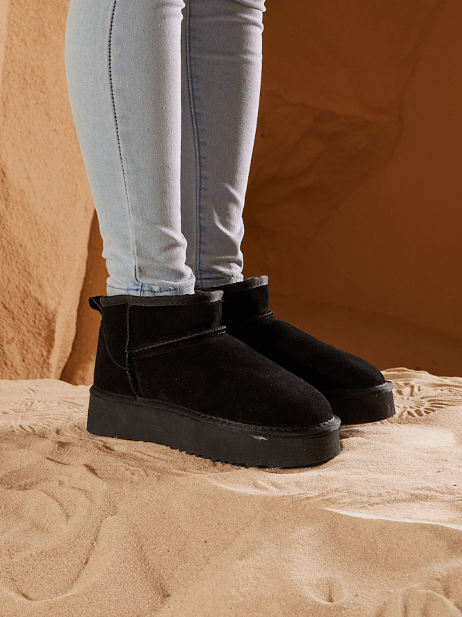 Smaibulun Ugg | Ultra Mini Platform Low Ankle Boot - Black