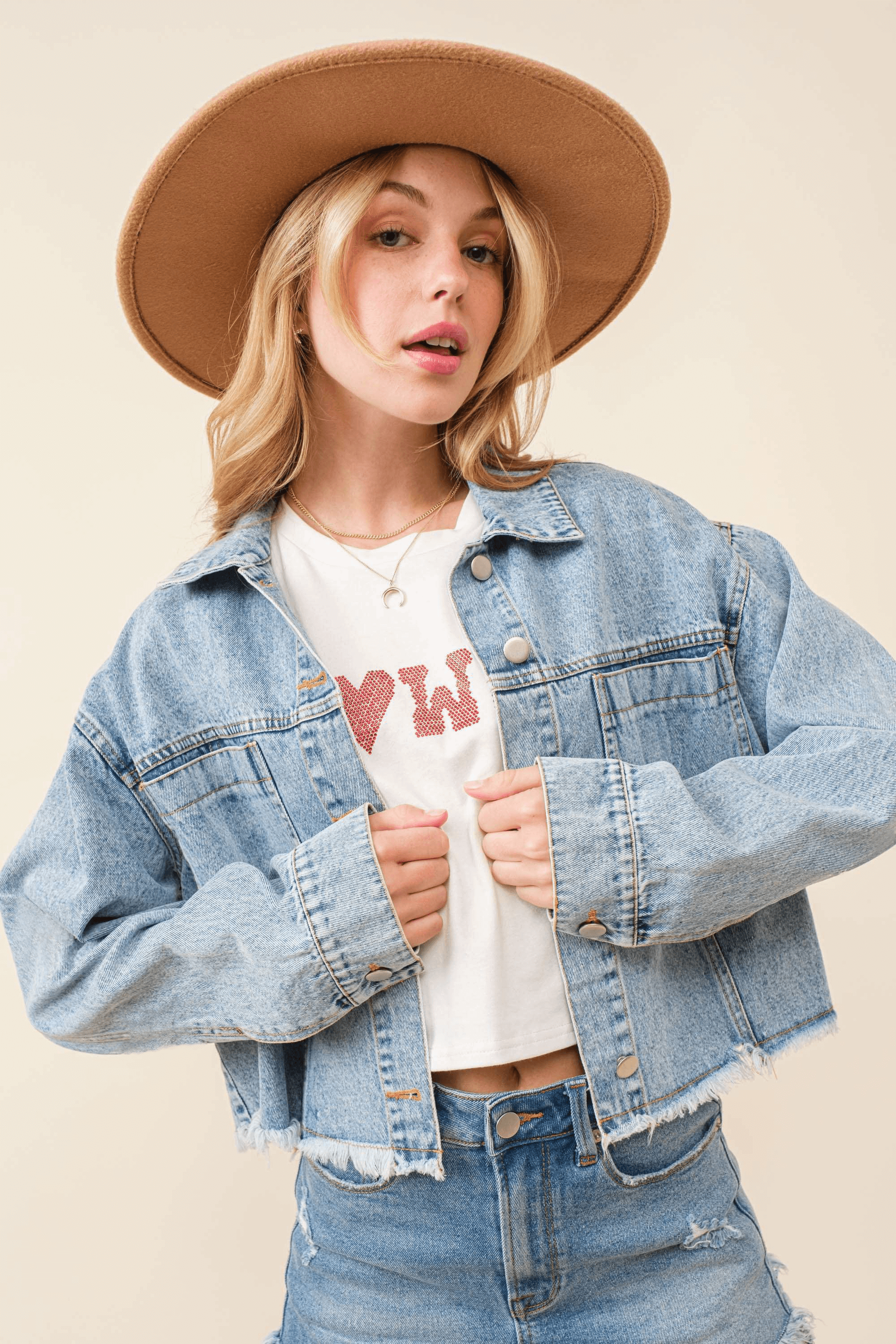 Flordy Heart Cowgirl Denim Jacket