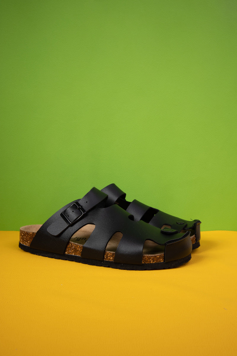 MAIBULUN | Summer Picnic Cut-Out Clog - Black