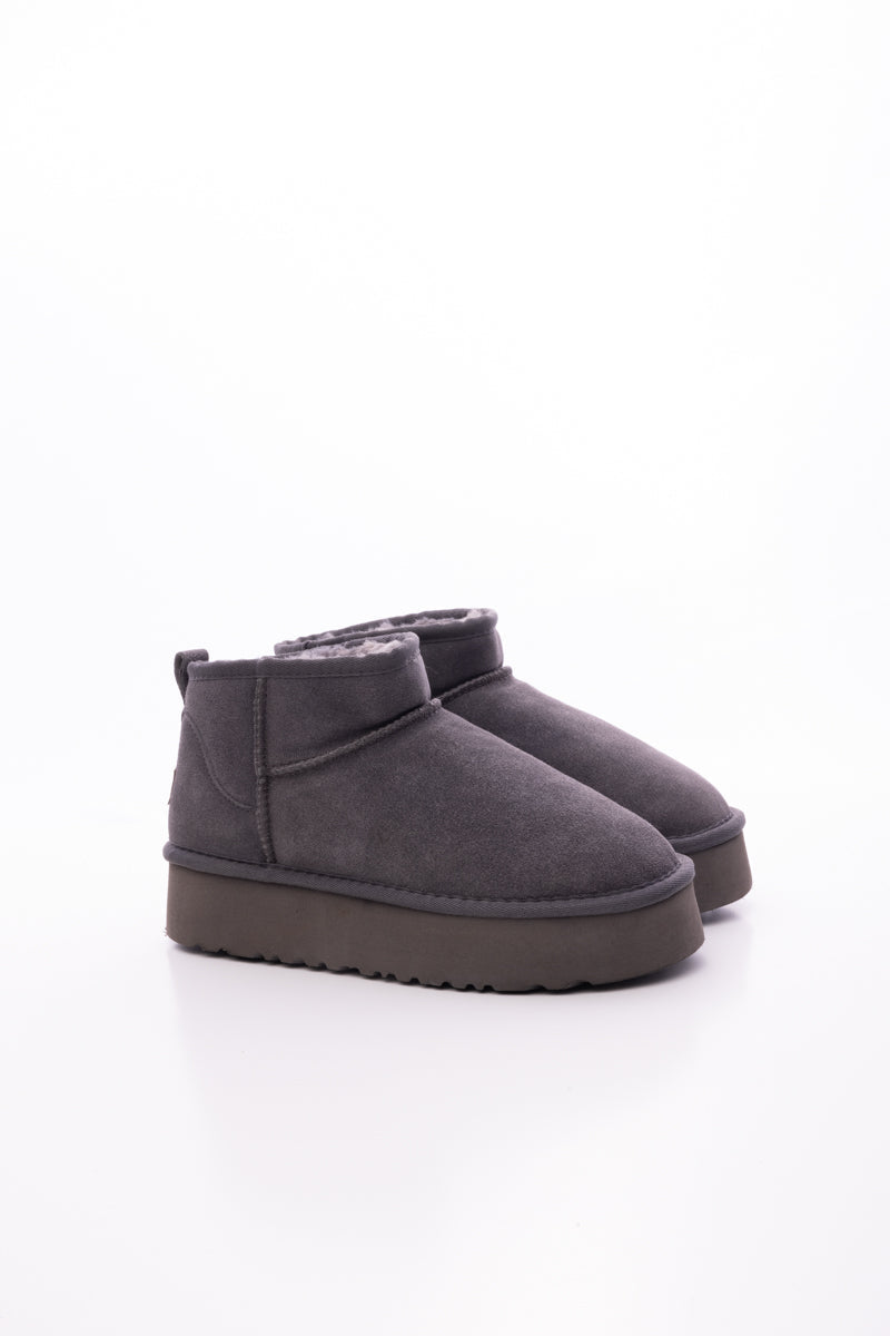 Smaibulun Ugg | Ultra Mini Platform Low Ankle Boot - Grey