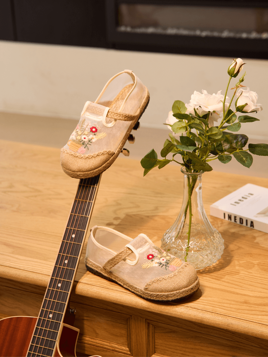 Cactus Rose | Gracelynn Floral Embroidered Mesh Loafer