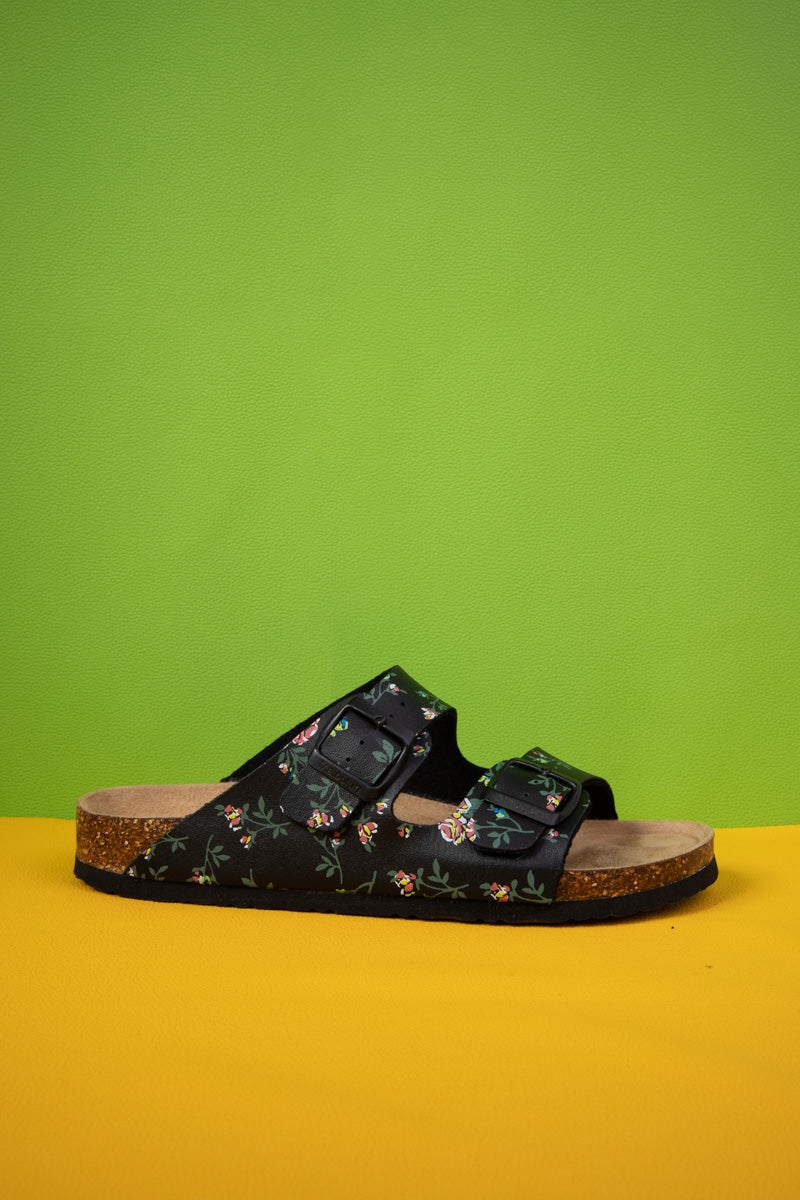 MAIBULUN | Graylynn Floral Printed Footbed Sandal