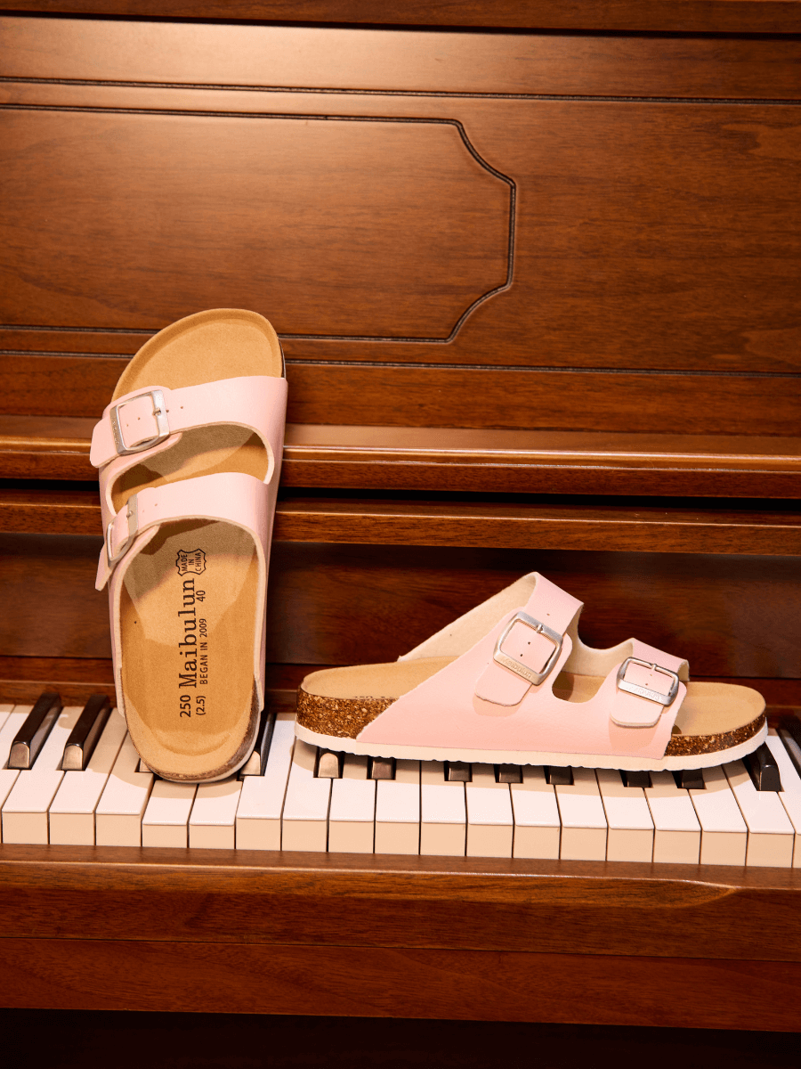 Maibulun | Signature Double Strap Footbed Sandal - Pink