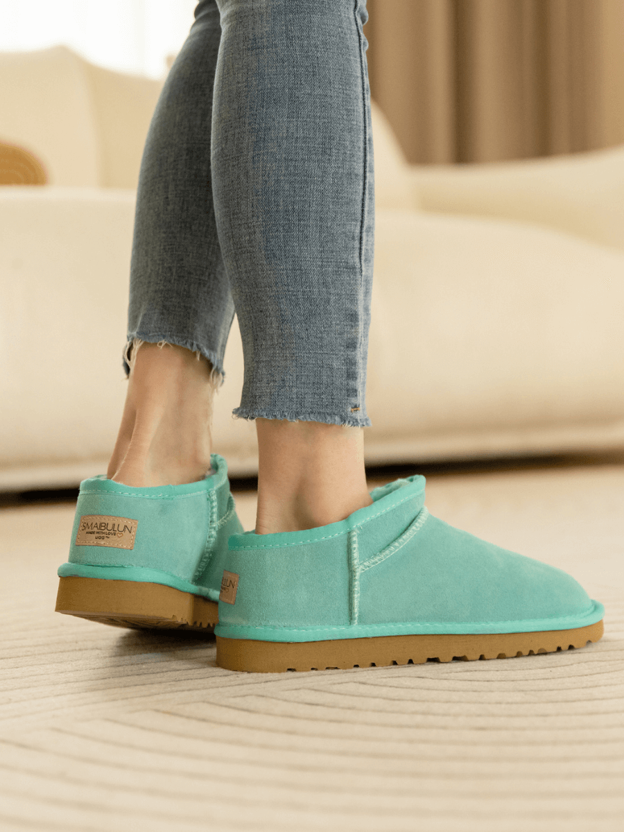 Smaibulun Ugg | Faux-Fur-Lined Suede Tasman Ankle Boot - Turquoise