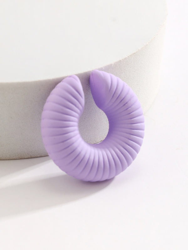 Geometric Solid Color Ear Clip