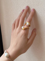 Contrast Color Flower Shape Split-Joint Rings Accessories