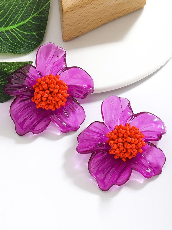 Flower Shape Earrings Accessories