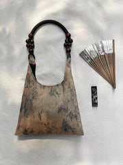 Zen-Bamboo-Leaf-Print Tote