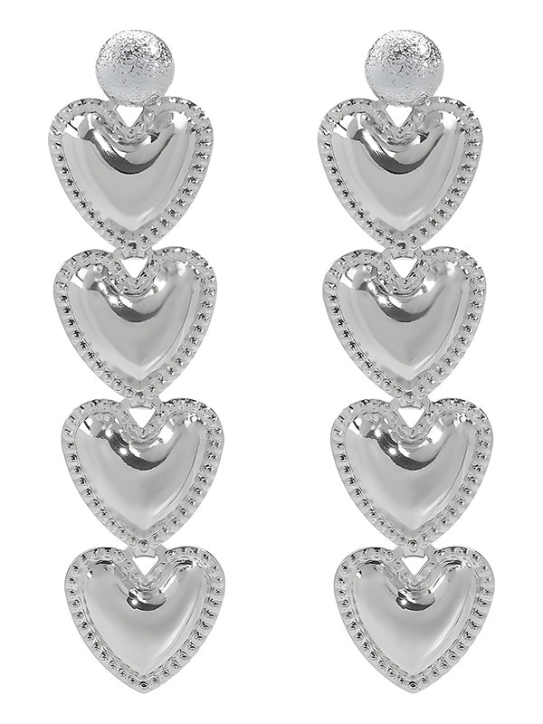 Heart Shape Drop Earrings