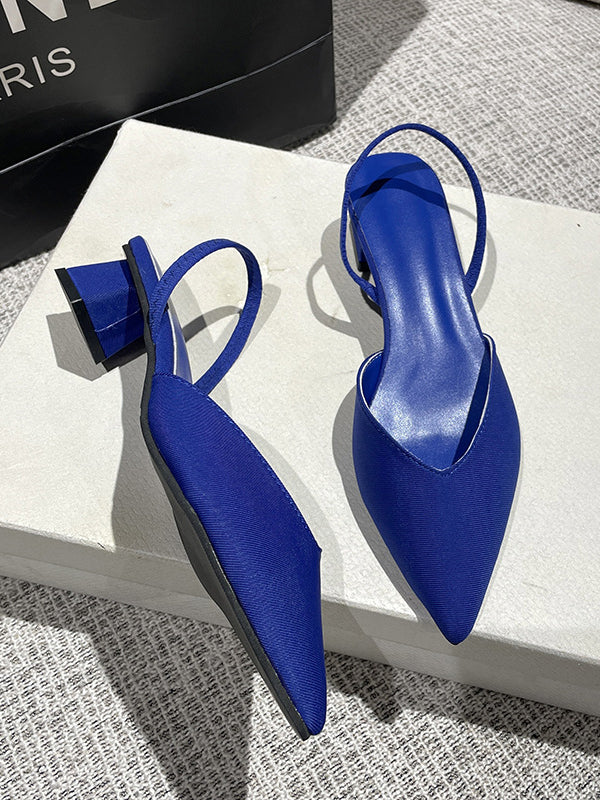 Pointed-Toe Split-Joint Pumps Sandals Sling Shoes