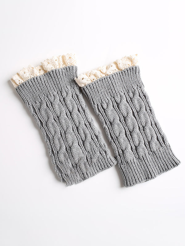 Original Creation Keep Warm Hollow Jacquard Leg Warmers Accessories